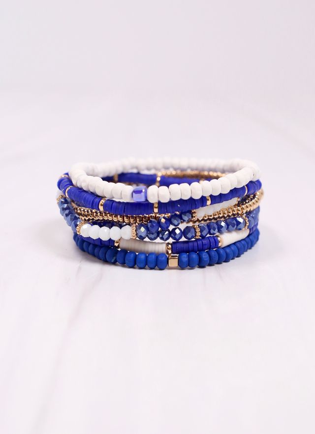 Quinley Bracelet Set BLUE WHITE