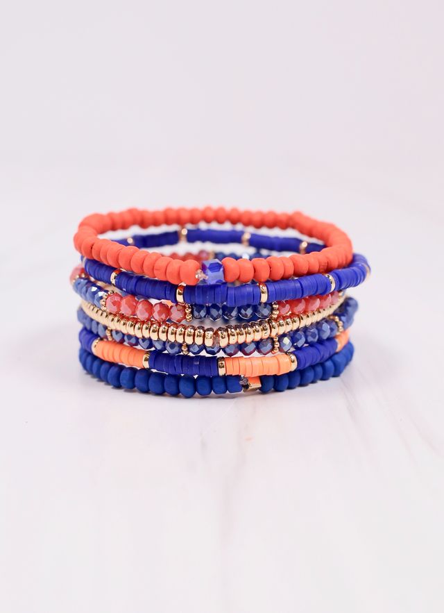 Quinley Bracelet Set BLUE ORANGE