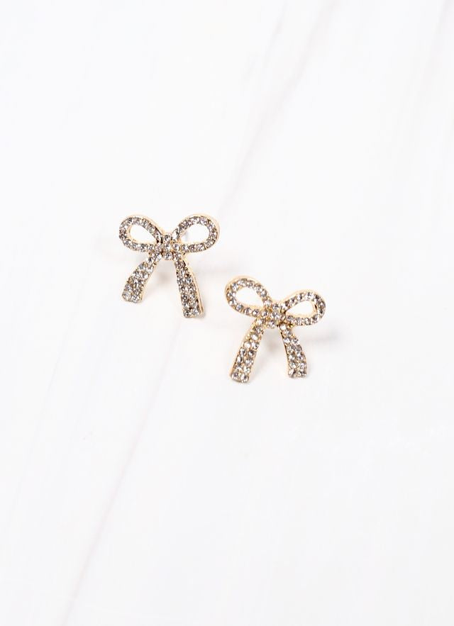 Wendover CZ Bow Earring GOLD
