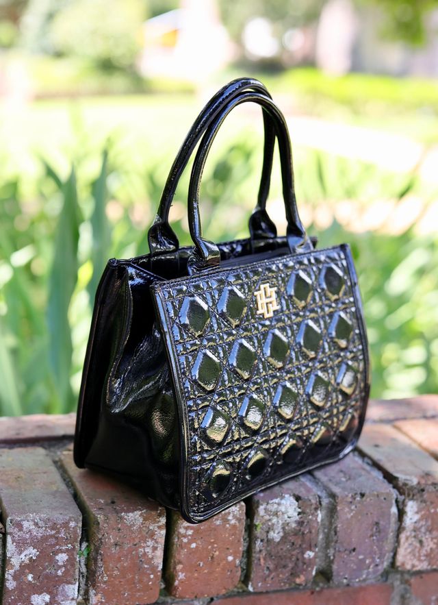 Ricky Mini Tote Black Patent LQ