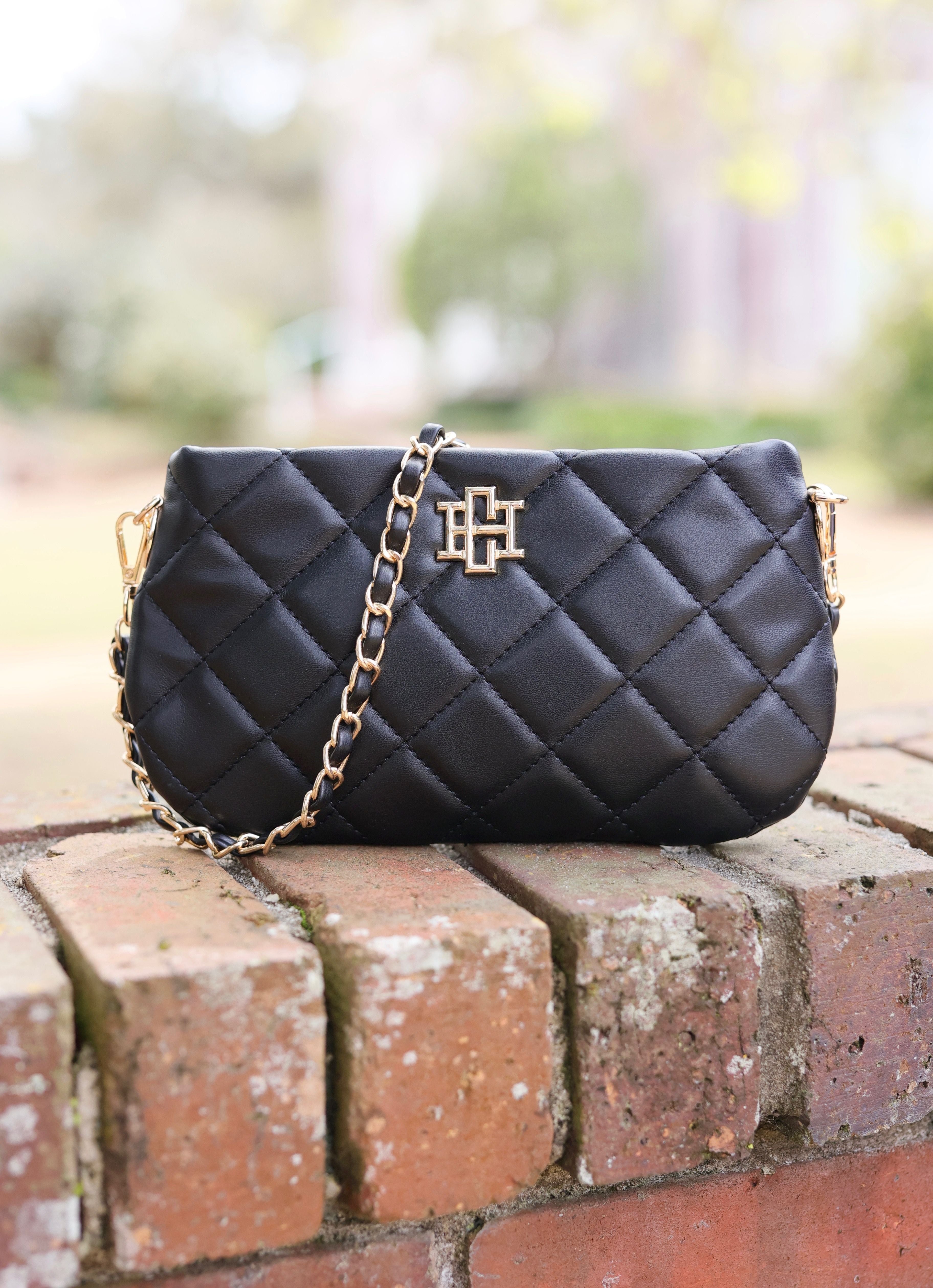 Black Soft Quilted Vegan Shoulder fashion / Crossbody Bag