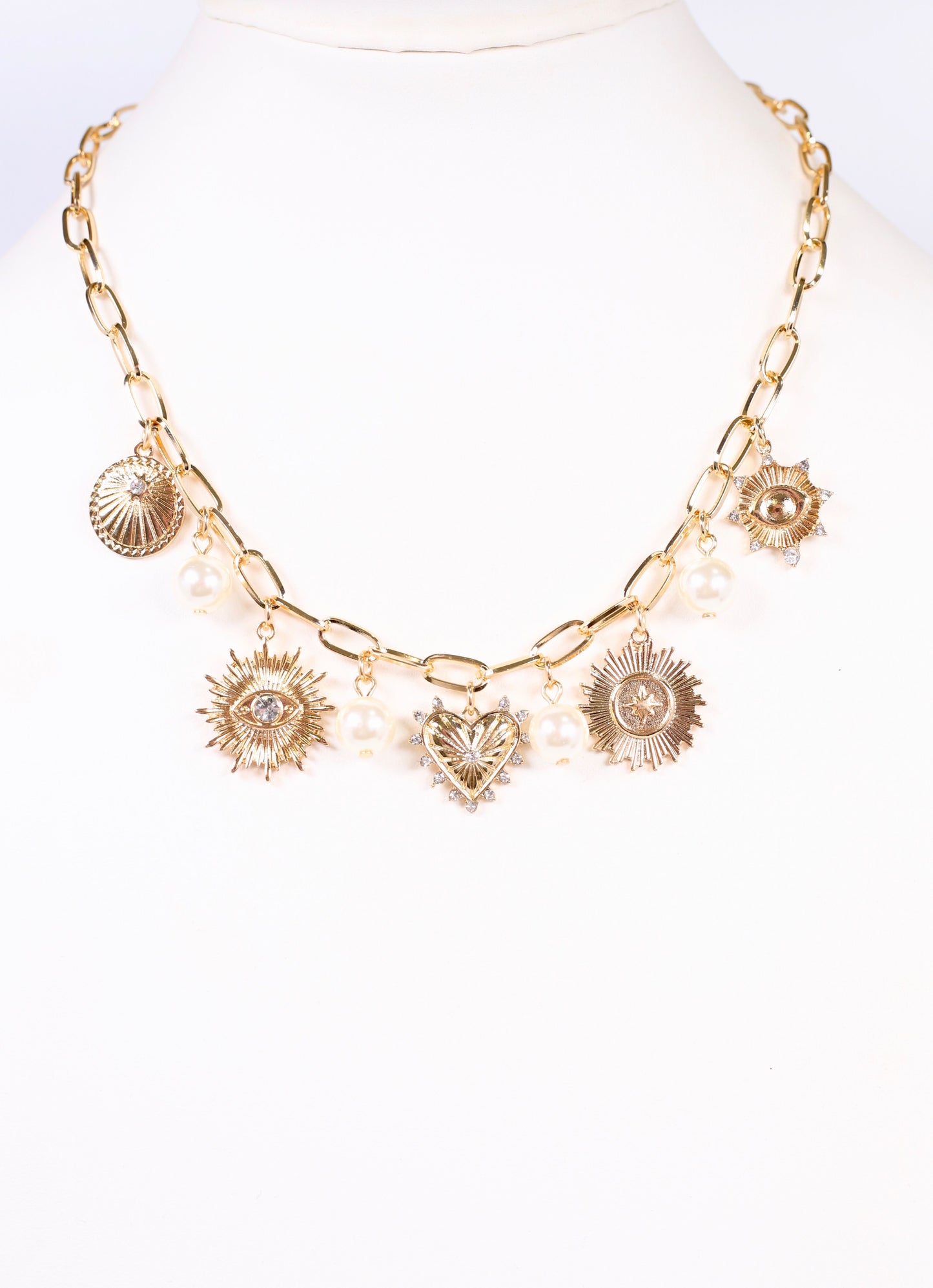 Munroe Charm Necklace GOLD