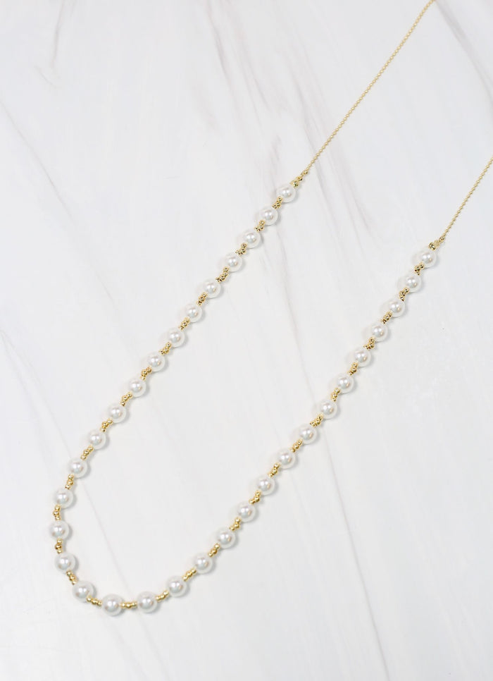 Bayne Adjustable Pearl Necklace GOLD