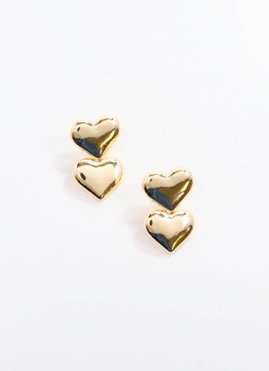 Curtin Heart Drop Earring GOLD