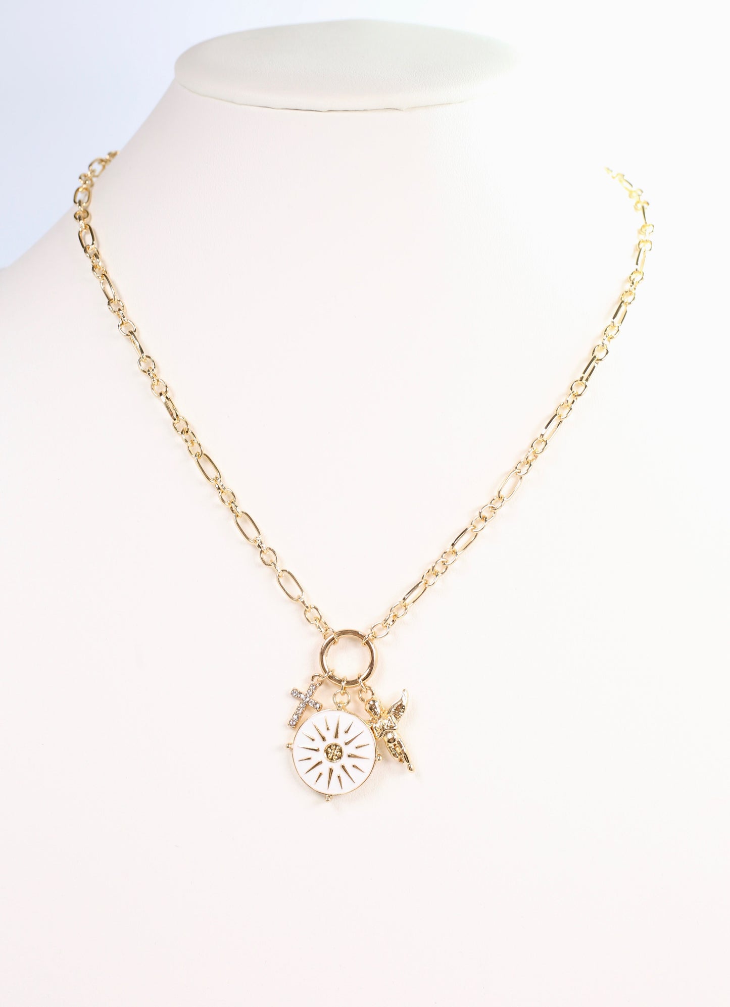 Fane Charm Necklace Gold