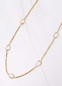 Dume Crystal Accent Necklace GOLD