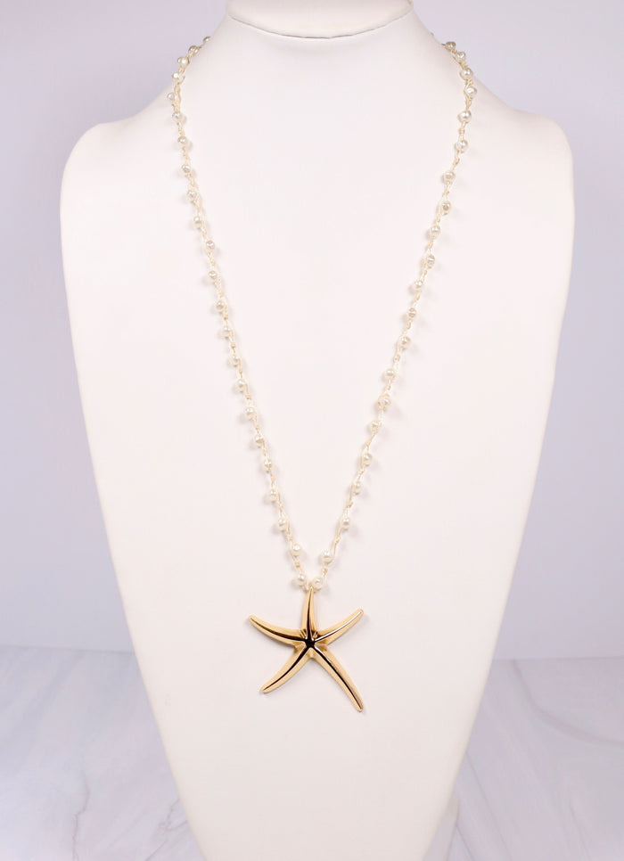 Buena Vista Pearl Necklace with Starfish IVORY