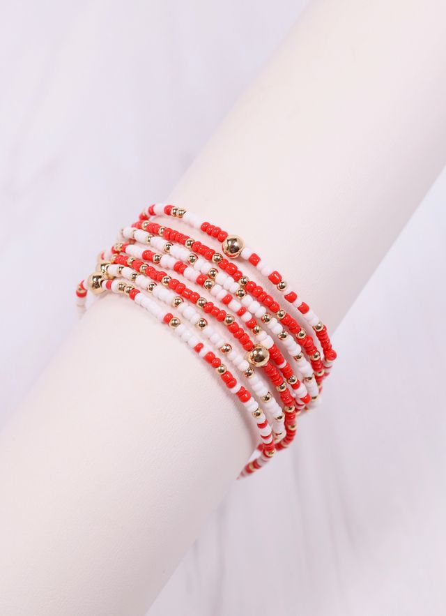 Karnes Bracelet Set RED WHITE