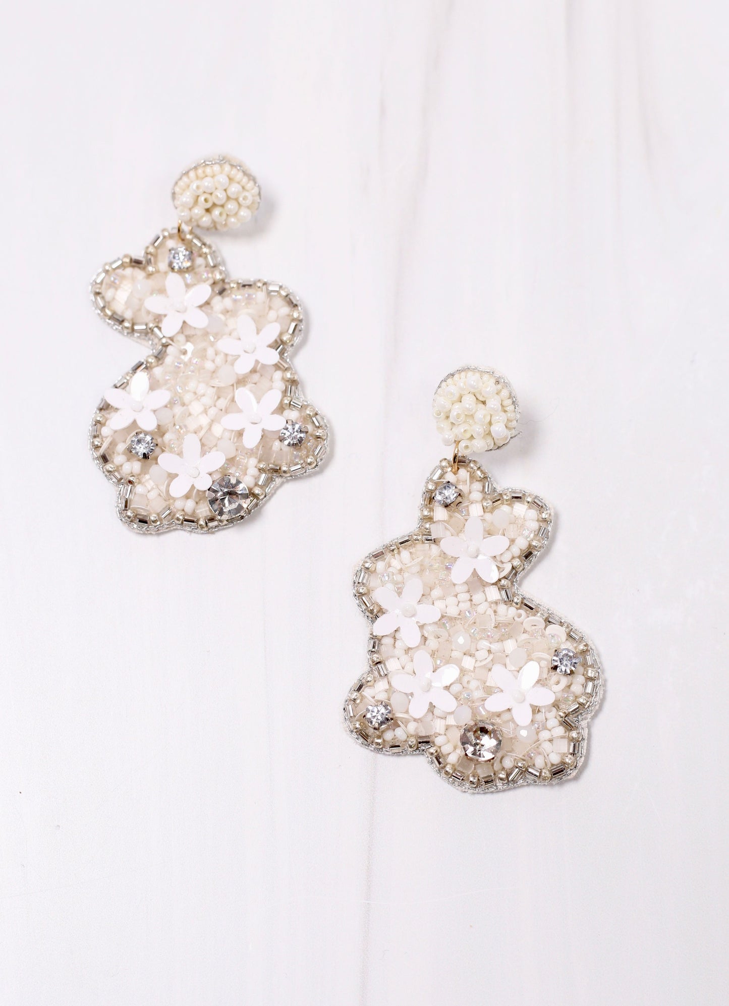 Hop Around Bunny Earring WHITE