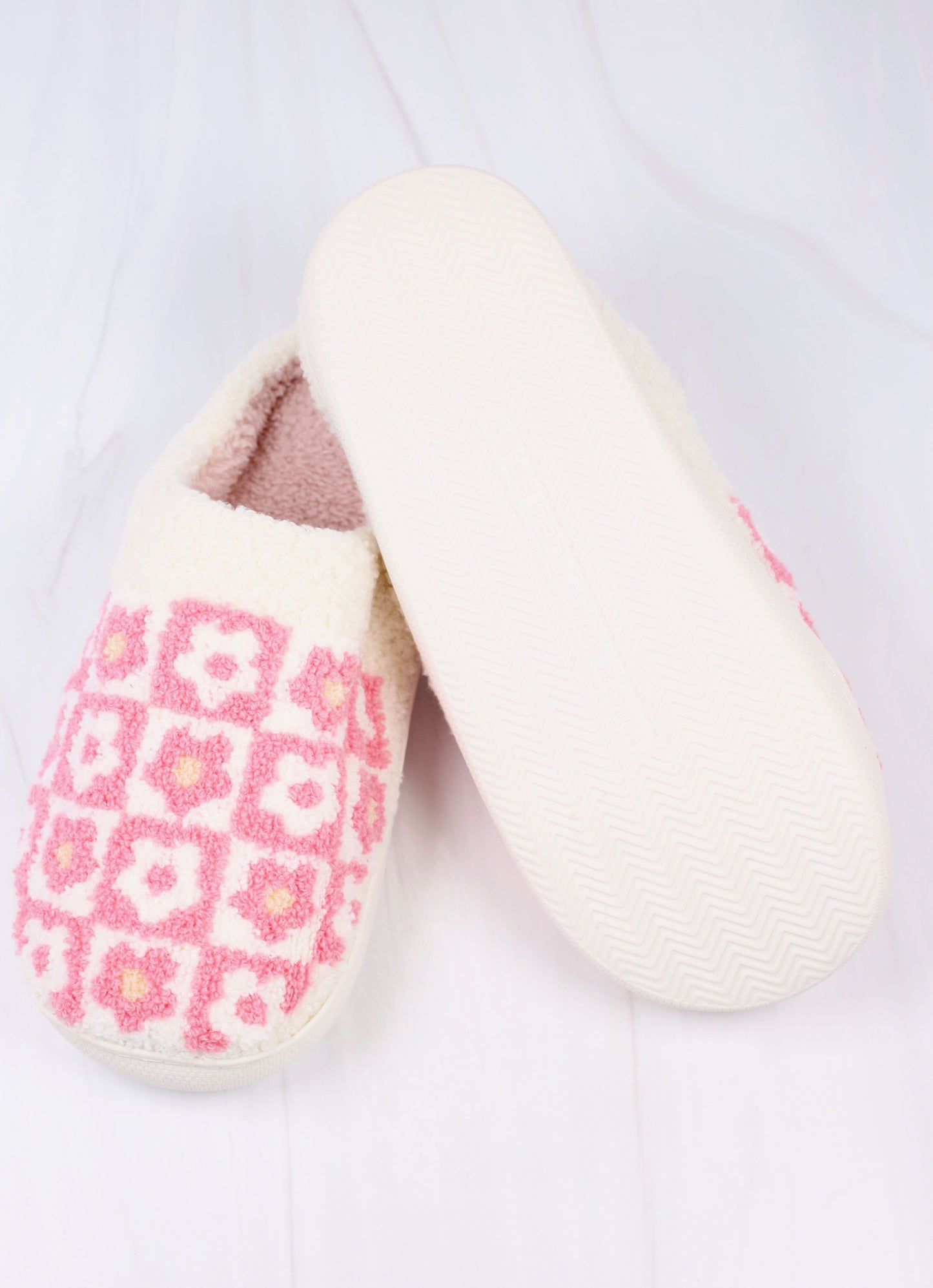 Flower Power Slippers (6 Pack) PINK