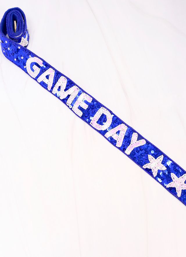 Game Day Star Sequin Strap BLUE WHITE