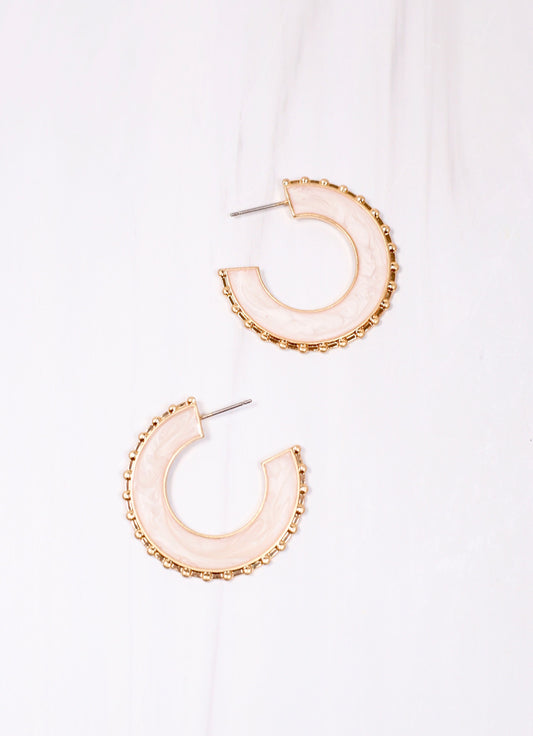 Trenton Hoop Earring Ivory