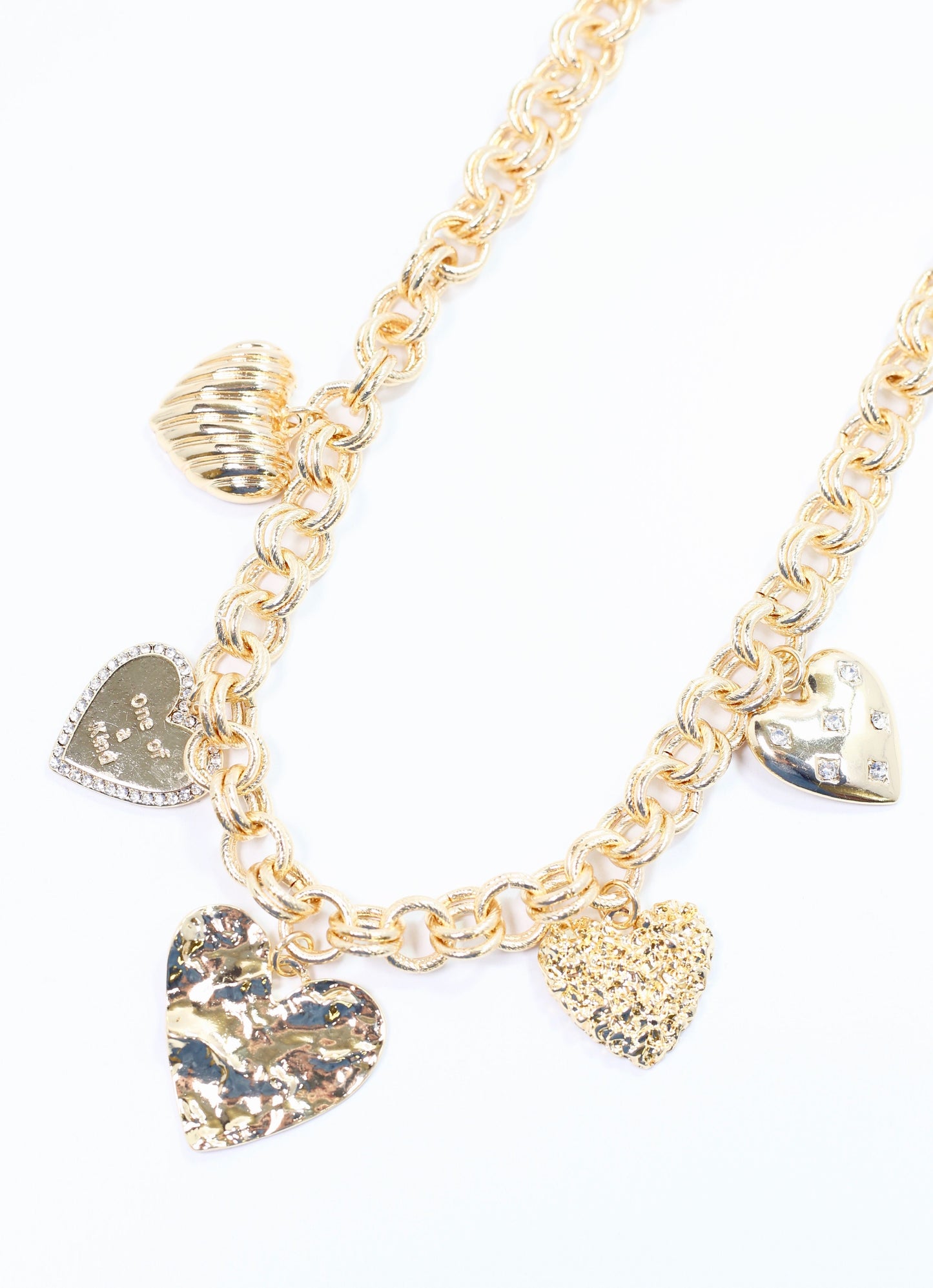 Jillian Heart Charm Necklace GOLD