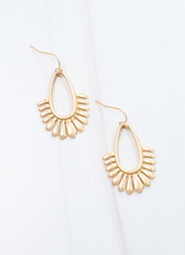 Marney Drop Earring MATTE GOLD