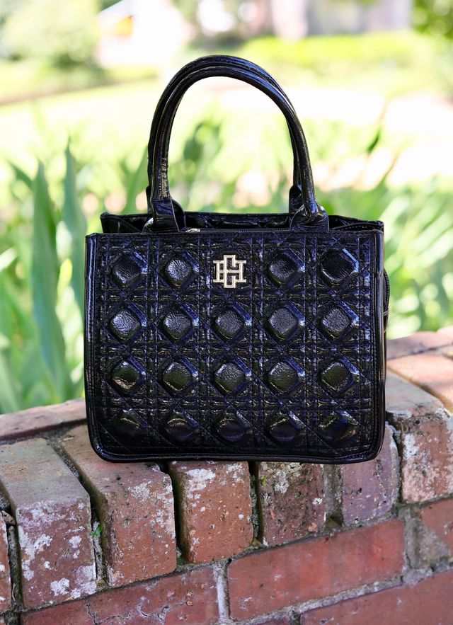 Ricky Mini Tote Black Patent LQ