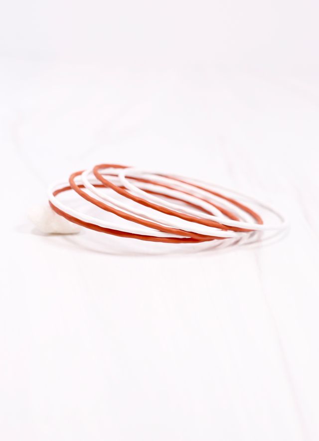 Autry Bangle Set Burnt Orange