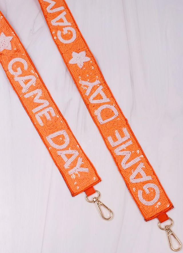 Game Day Spirit Sequin Strap Orange