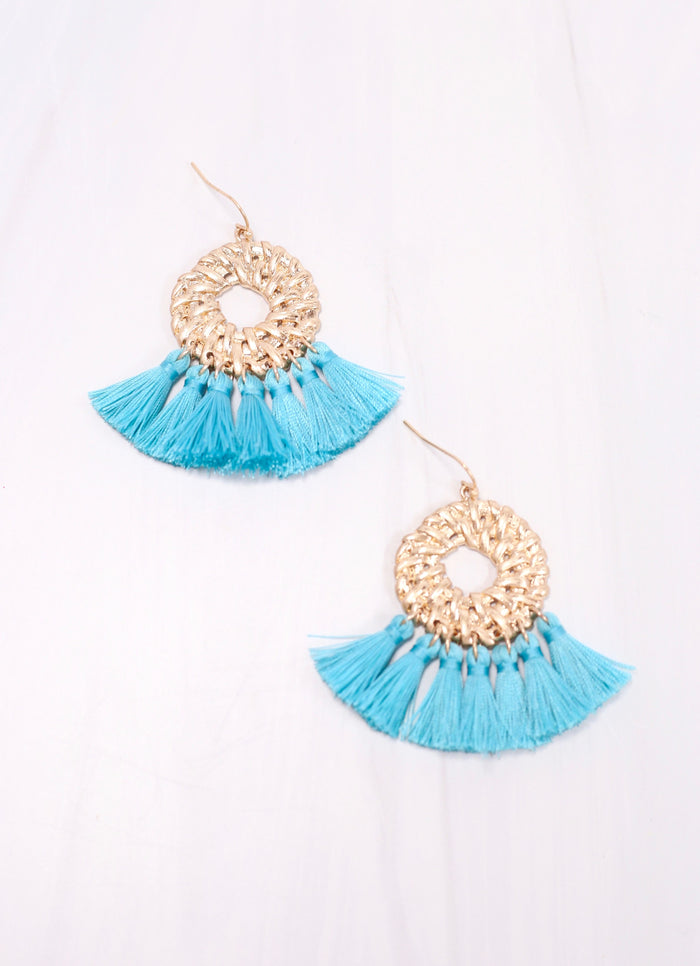 Cheshire Tassel Drop Earring TURQUOISE