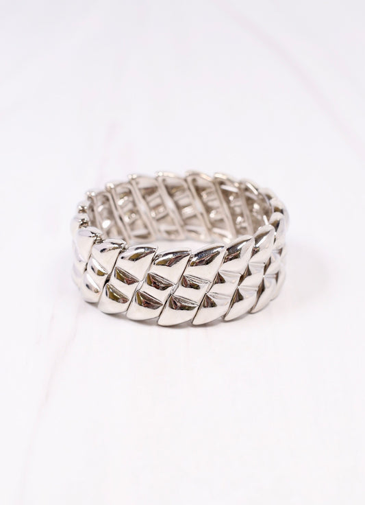 Troian Metal Stretch Bracelet SILVER