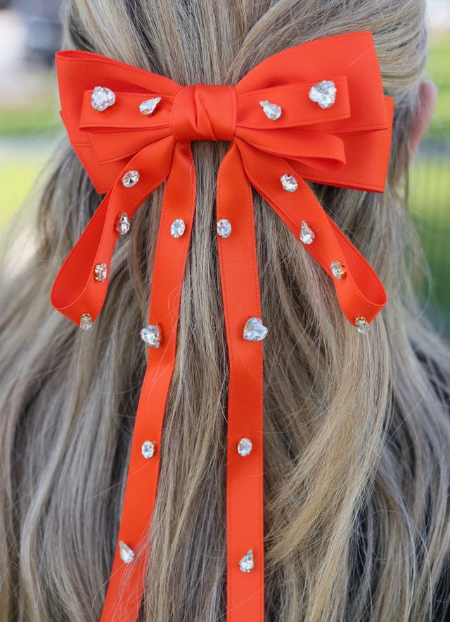 Futrelle CZ Hair Bow Orange