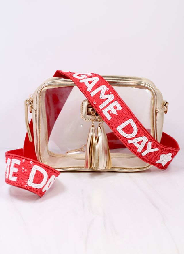 Game Day Spirit Sequin Strap RED