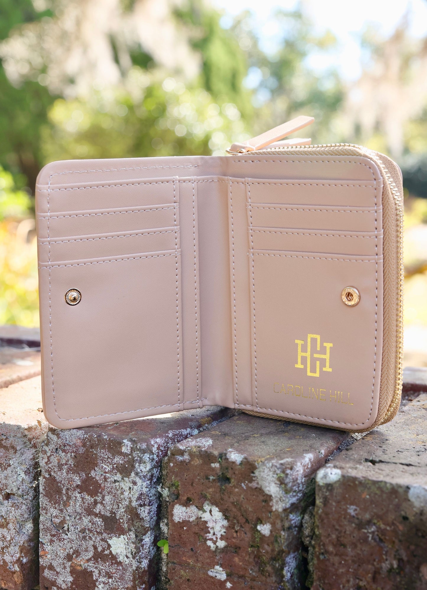 Nadine Zippered Wallet Tan