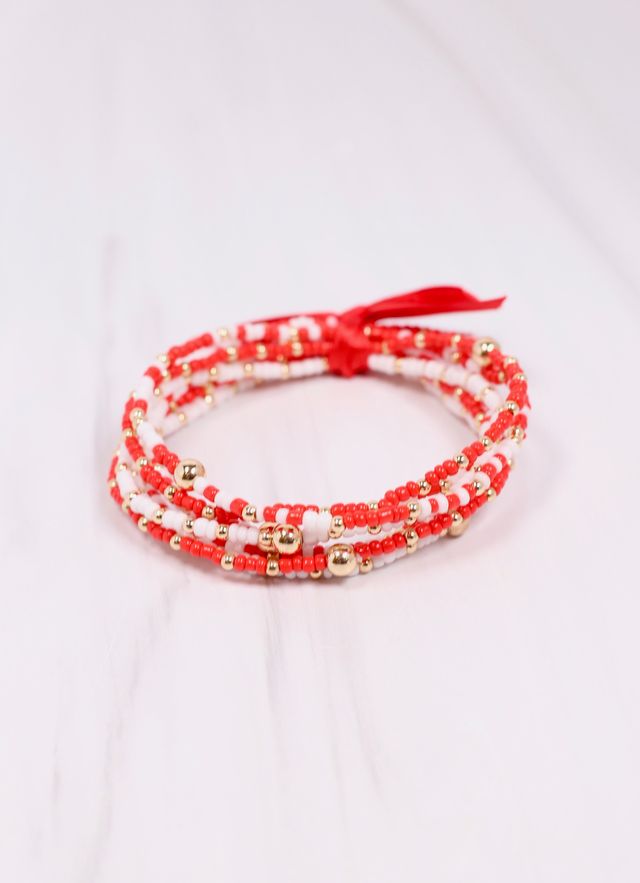 Karnes Bracelet Set RED WHITE