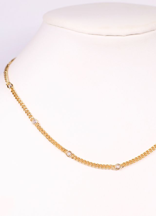 Gia CZ Chain Necklace GOLD