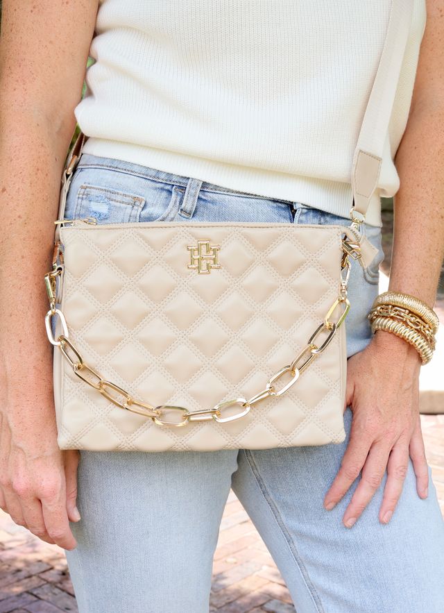 Ariana Crossbody Nude Quilted DQ