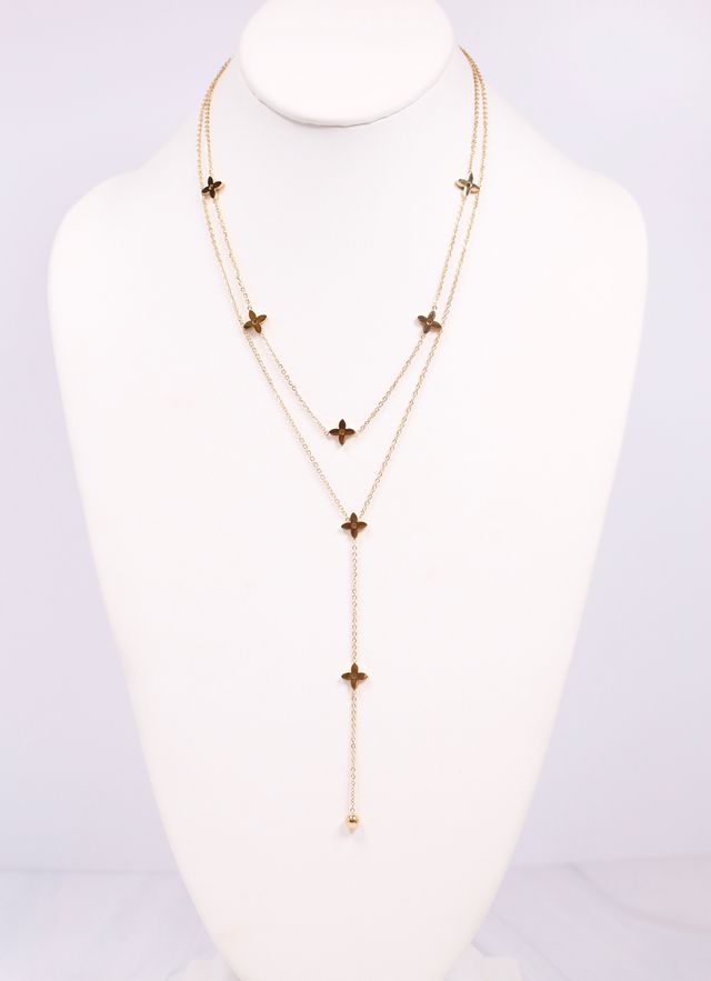 Robina Layered Y Necklace GOLD