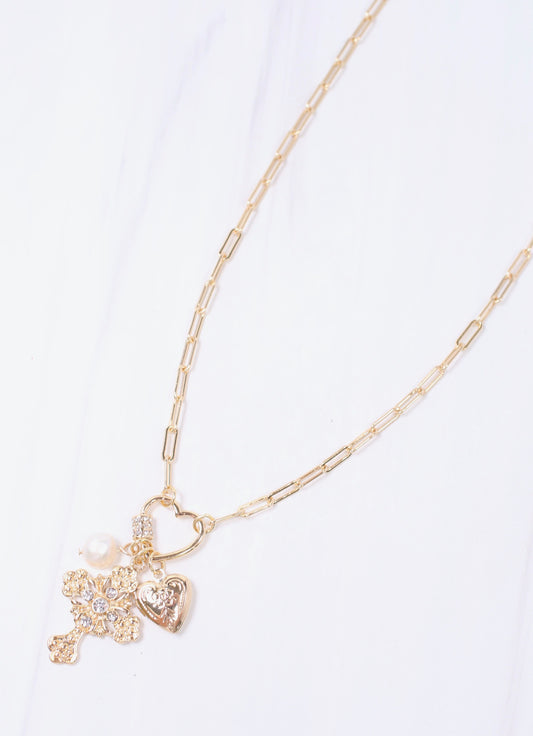 Lindsay Charm Necklace GOLD