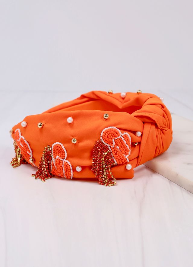 Outlaw Fringe Headband ORANGE