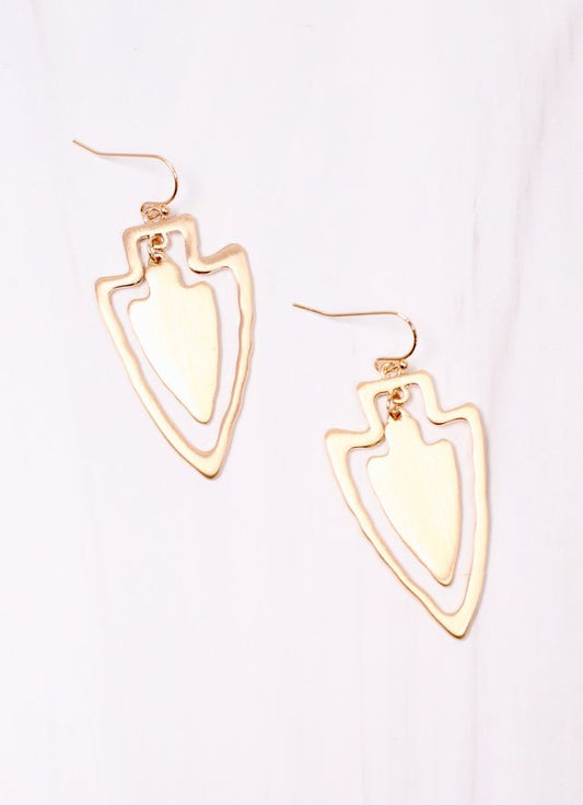 Eames Arrowhead Earring Matte Gold