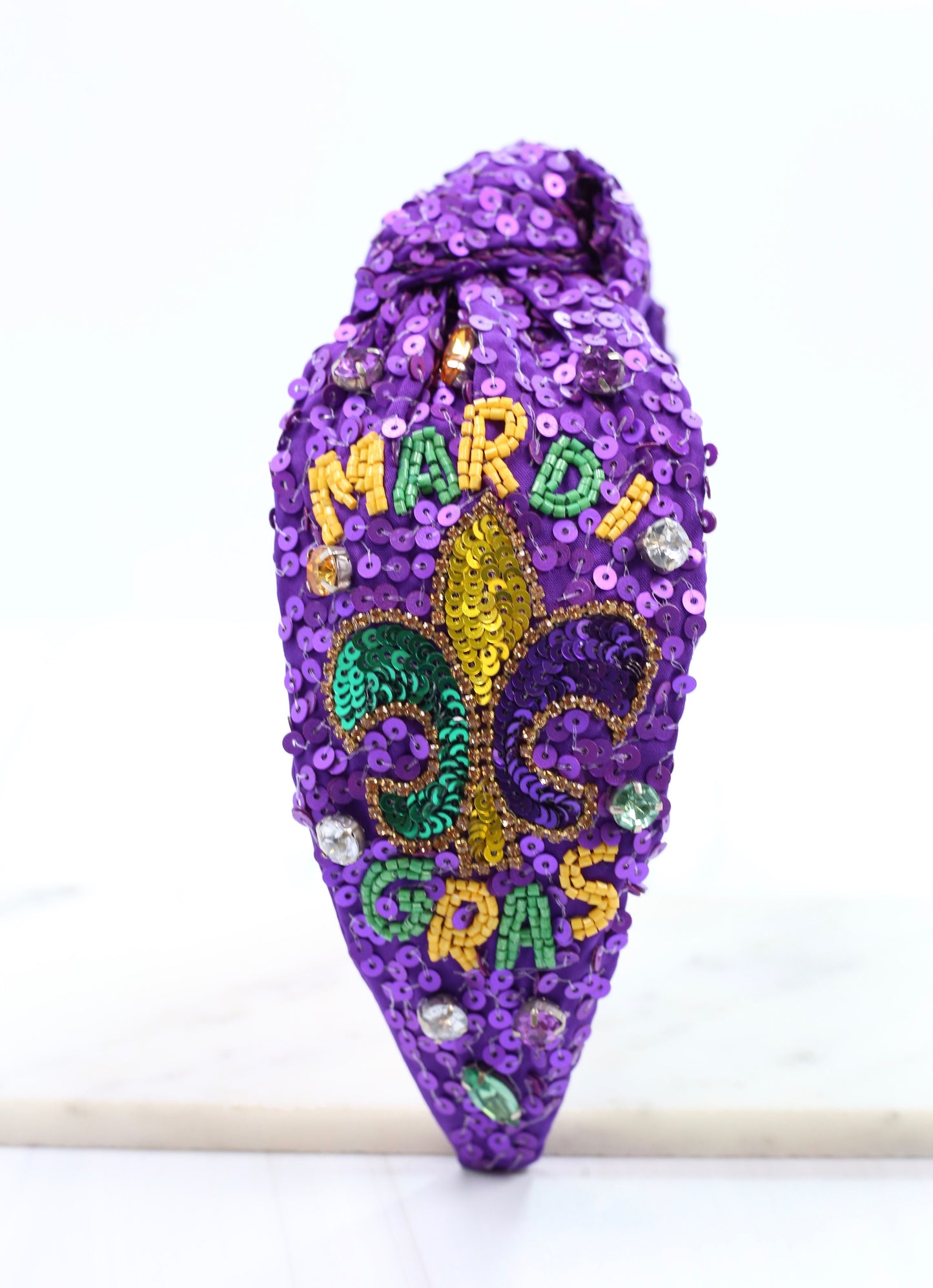 Mardi Gras Embellished Headband PURPLE