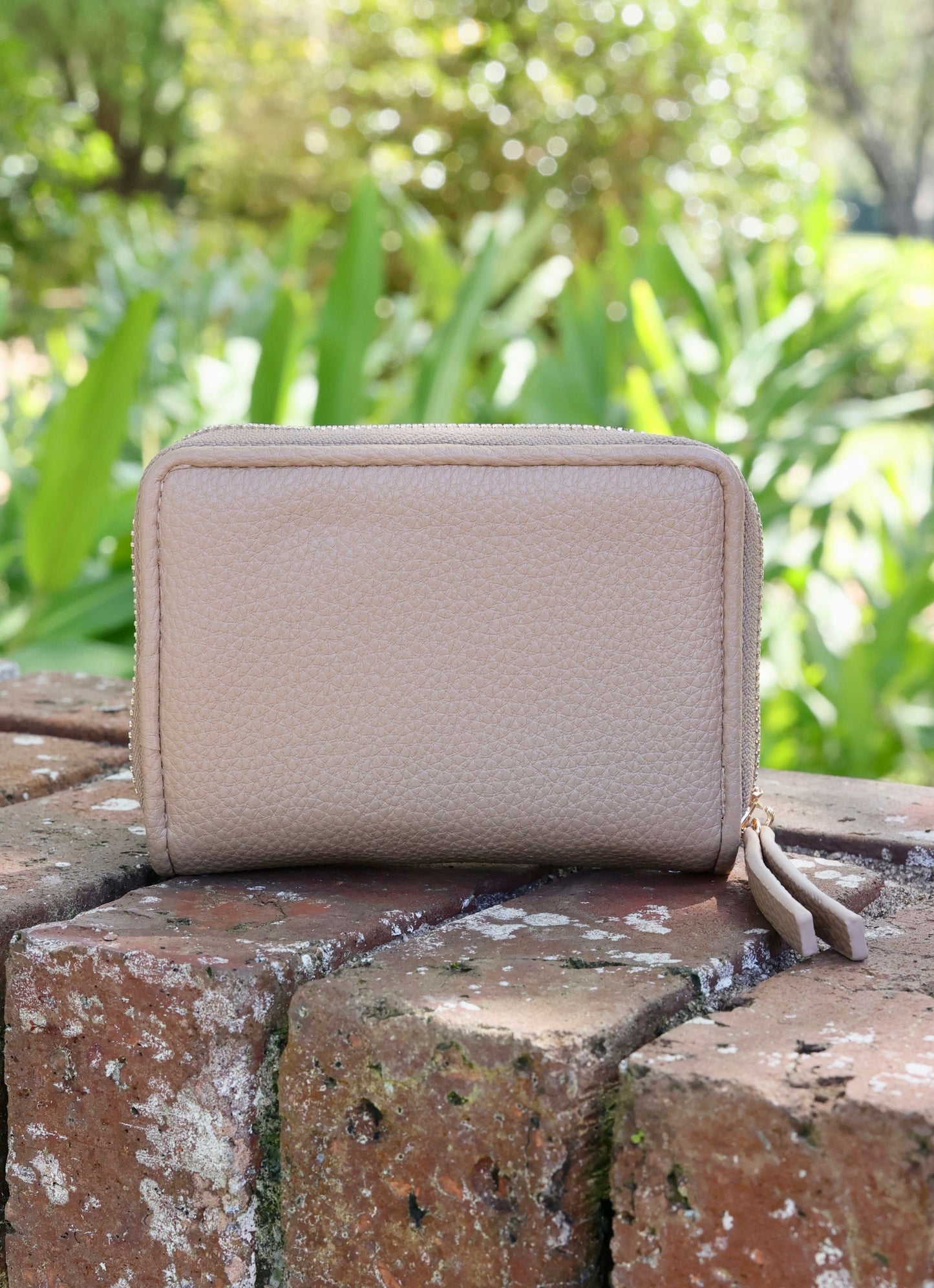 Nadine Zippered Wallet Taupe