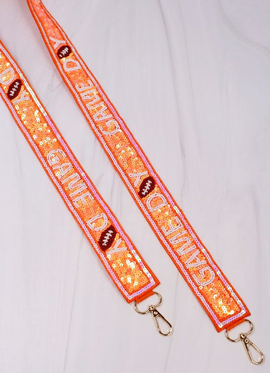 Game Day Sequin Strap Orange