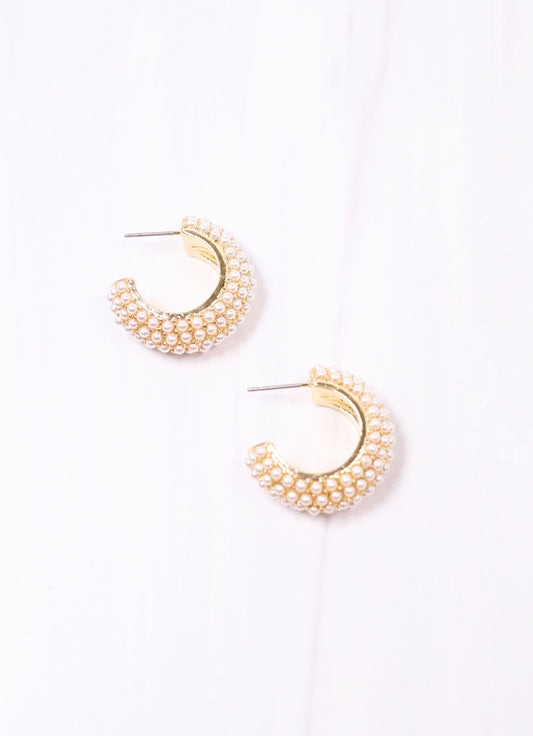 Luanne Pearl Hoop Earring Ivory