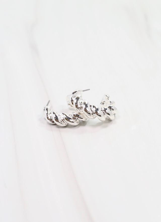 Ralston Twisted Hoop Earring SILVER