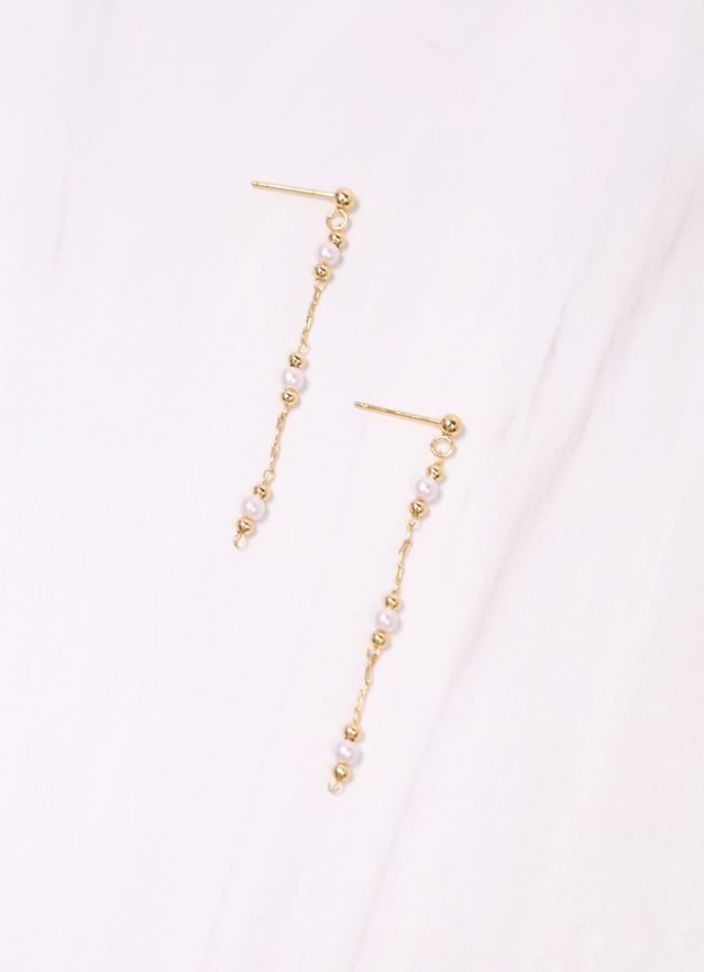 Lampert Pearl Drop Earring GOLD