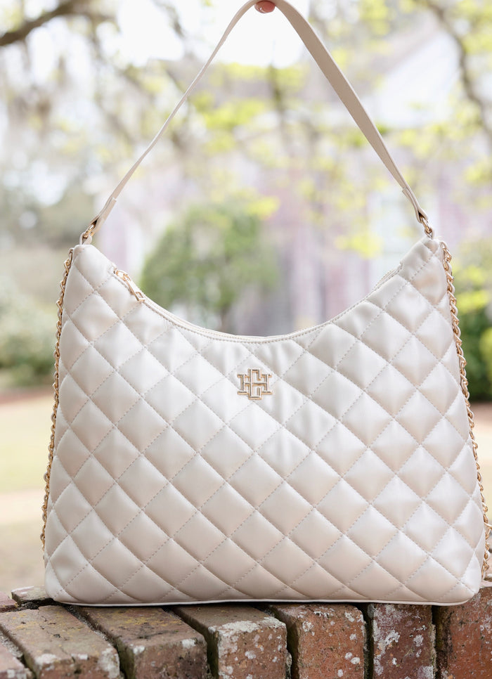 Maeve Quilted Tote PEARL
