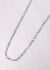 Everette Glass Bead Necklace GRAY