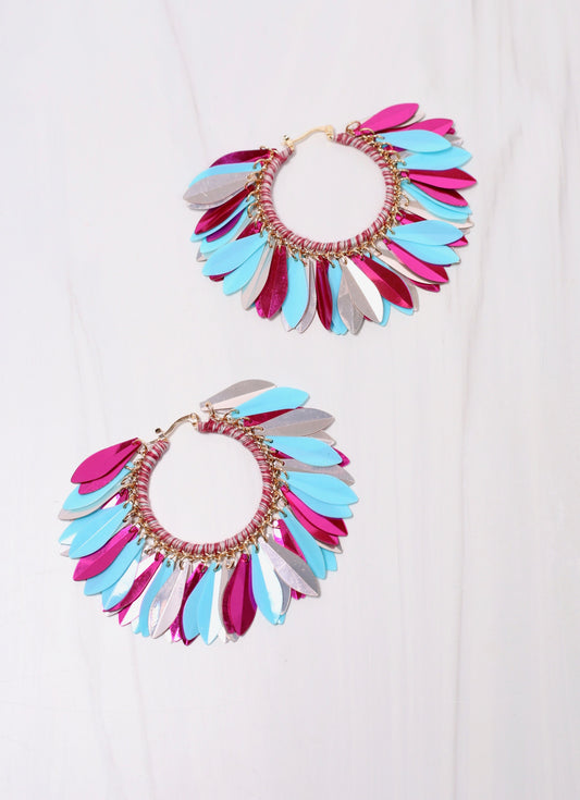 Ramson Sequin Hoop Earring MULTI