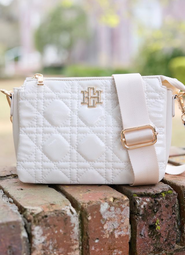 Jace Crossbody Ivory Patent LQ