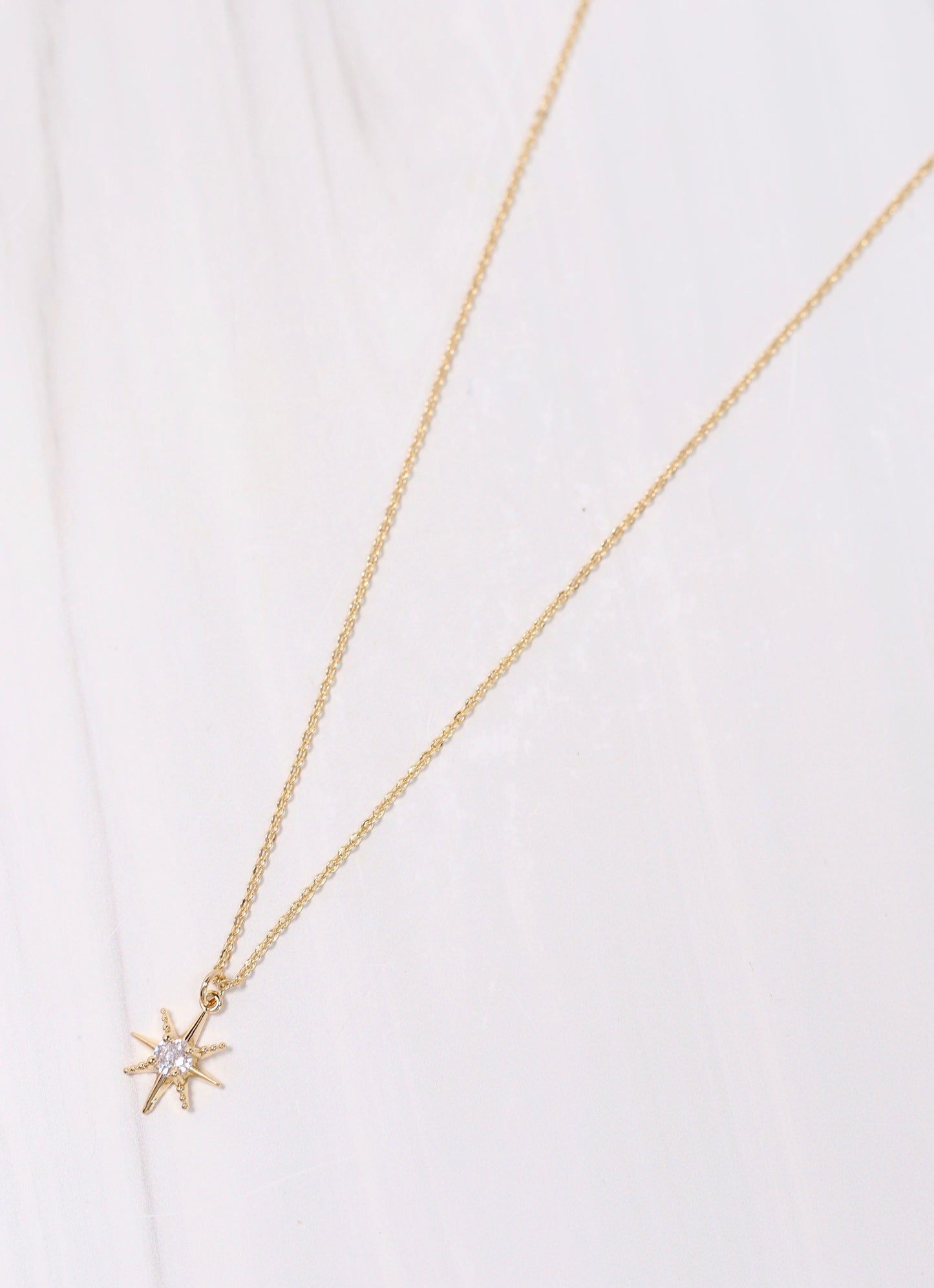 Marston CZ Charm Necklace GOLD