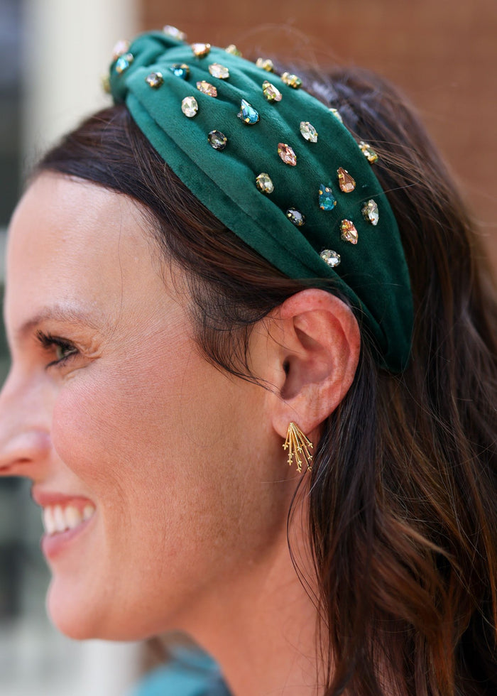 Taylor Jeweled Headband GREEN