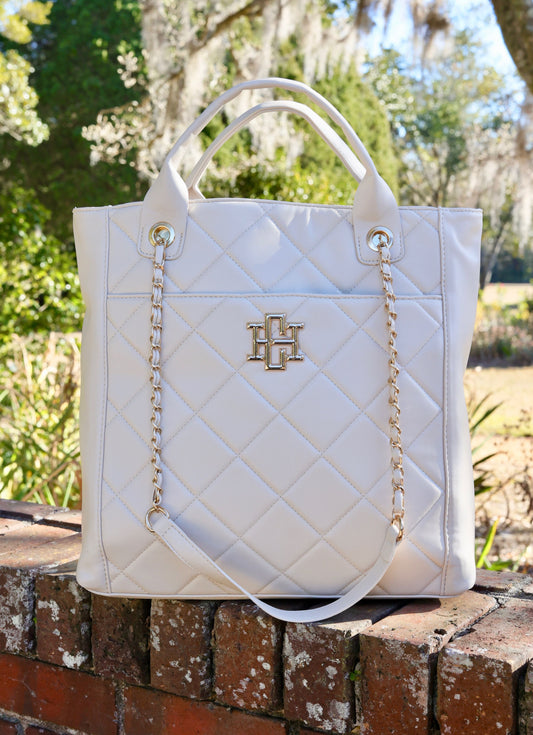 Kinzley Tote Cream Quilted LD