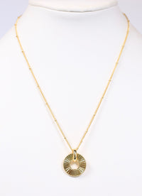 Carmichael Circle Charm Necklace GOLD