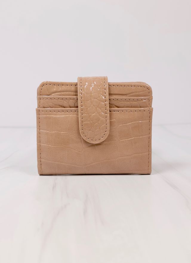 Tate Card Holder Wallet Taupe Patent