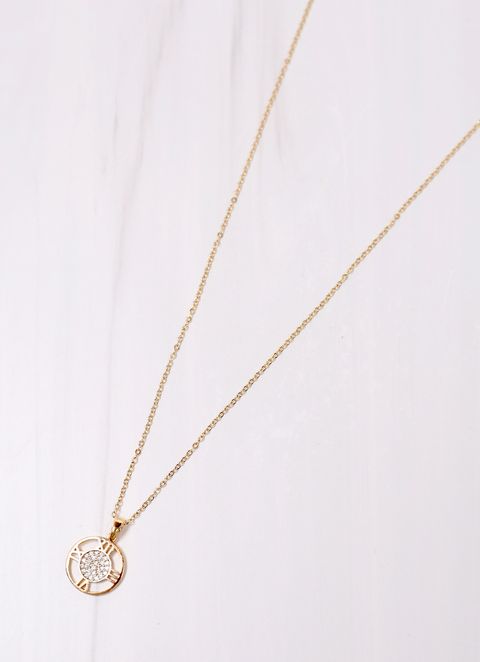 Josefine Roman Numeral Necklace GOLD