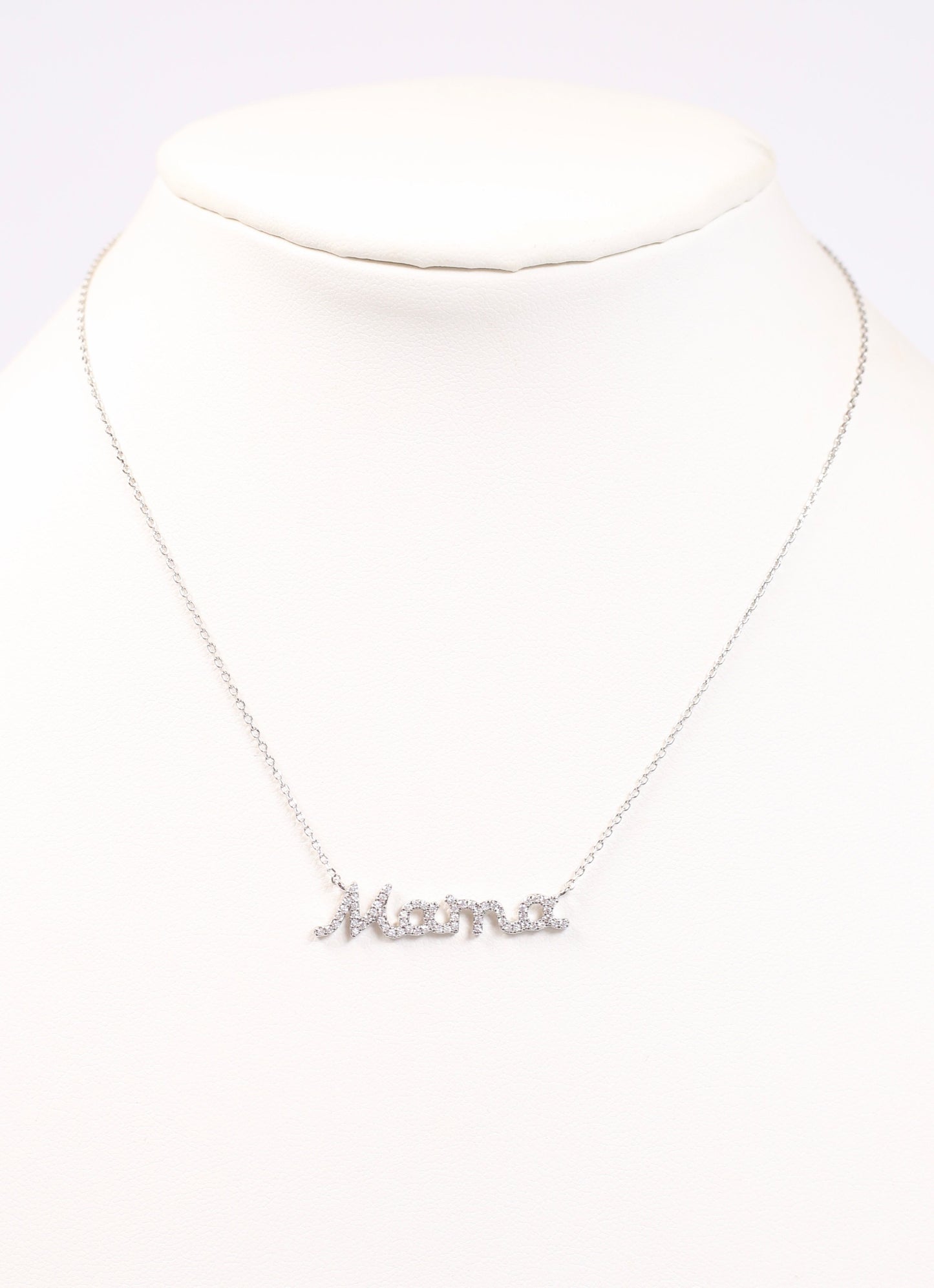 Mama CZ Necklace SILVER